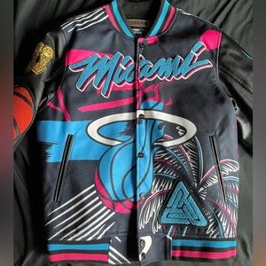 Black pyramid x Miami Heat collaboration jacket